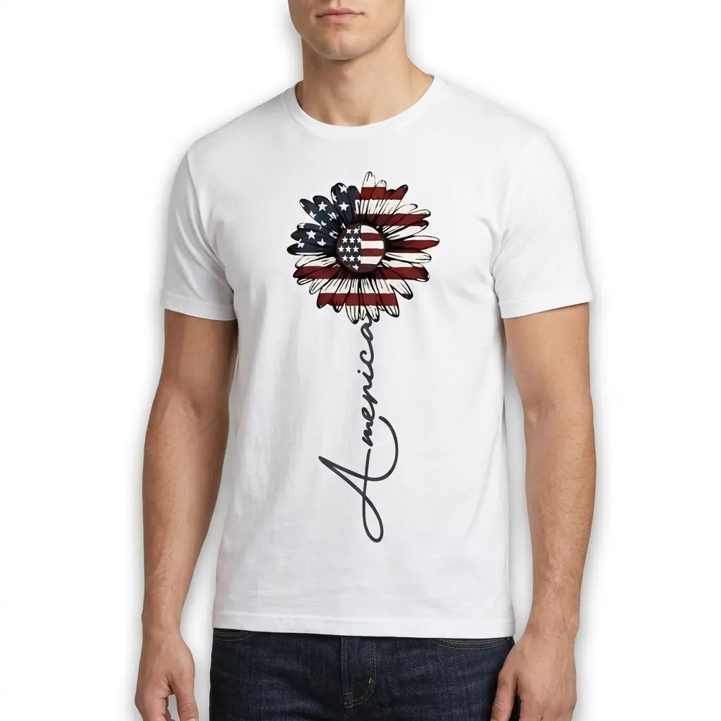 Patriotic American Flag Sunflower T-Shirt 5 patriotic american flag sunflower t shirt 4.jpg
