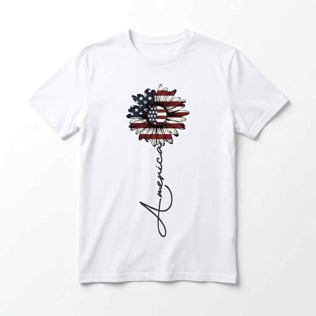 Patriotic American Flag Sunflower T-Shirt 1 patriotic american flag sunflower t shirt.jpg