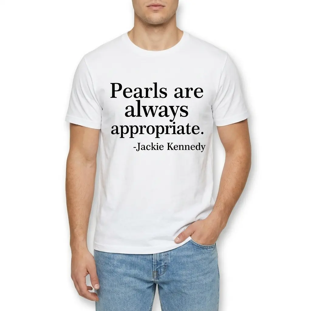 Pearls Are Always Appropriate Quote T-Shirt 3 pearls are always appropriate quote t shirt 2.jpg