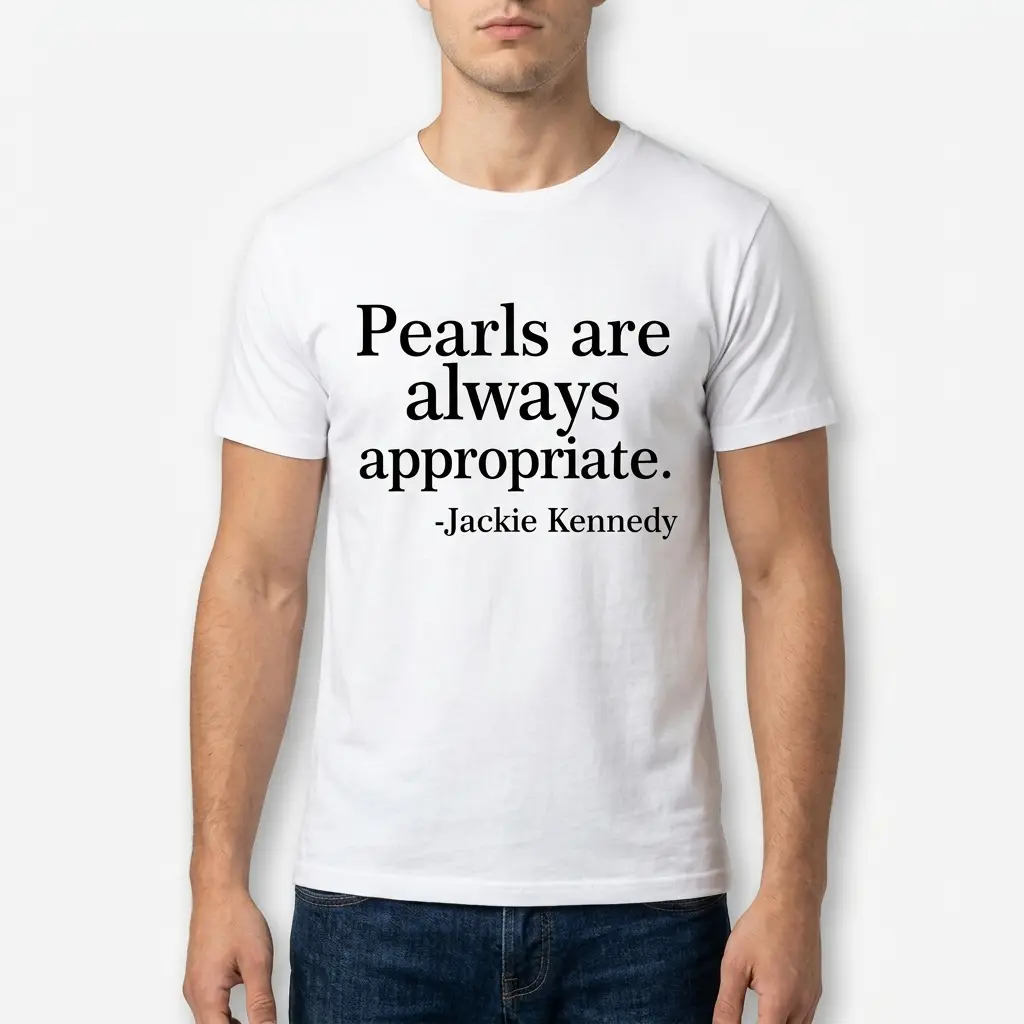 Pearls Are Always Appropriate Quote T-Shirt 5 pearls are always appropriate quote t shirt 4.jpg