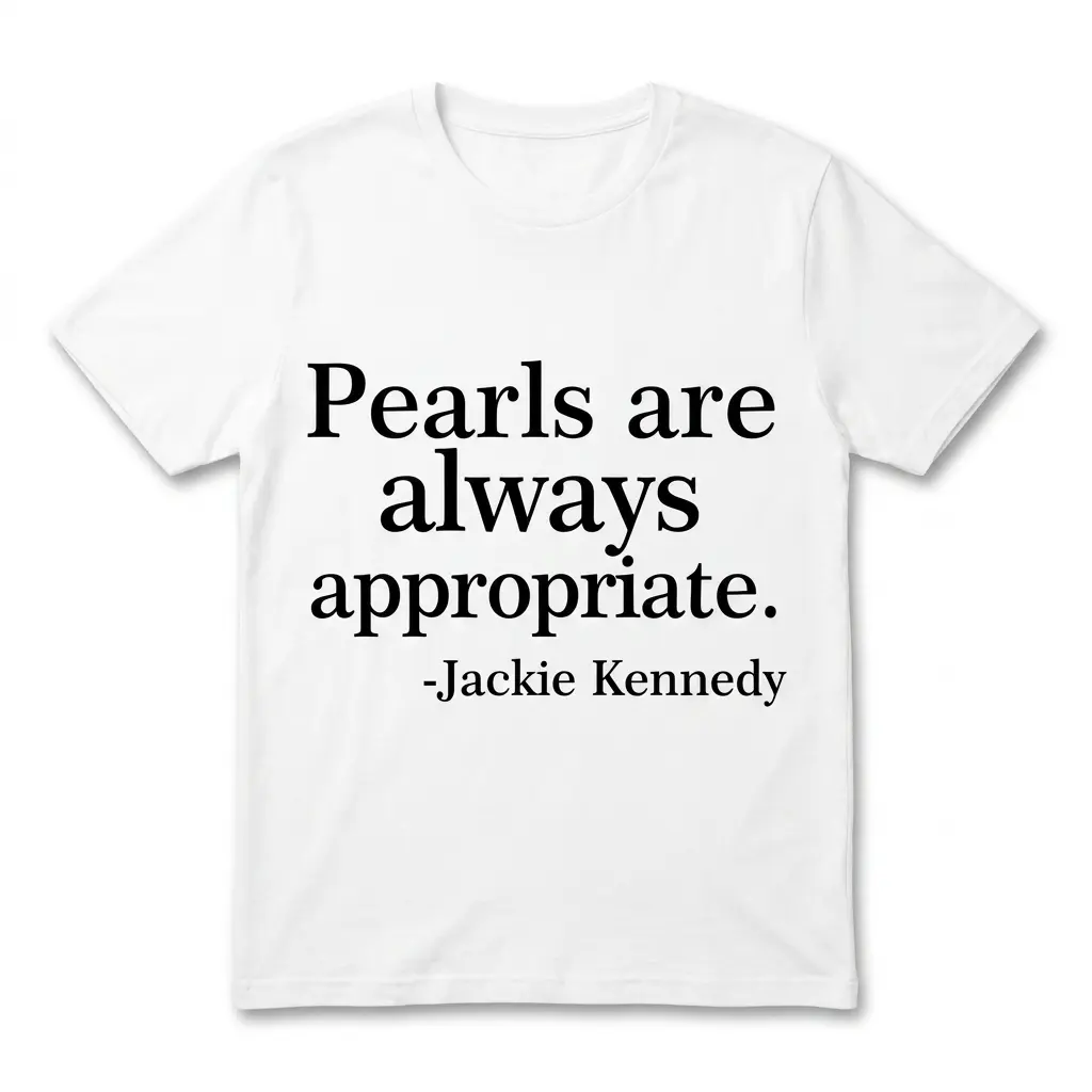 Pearls Are Always Appropriate Quote T-Shirt 1 pearls are always appropriate quote t shirt.jpg