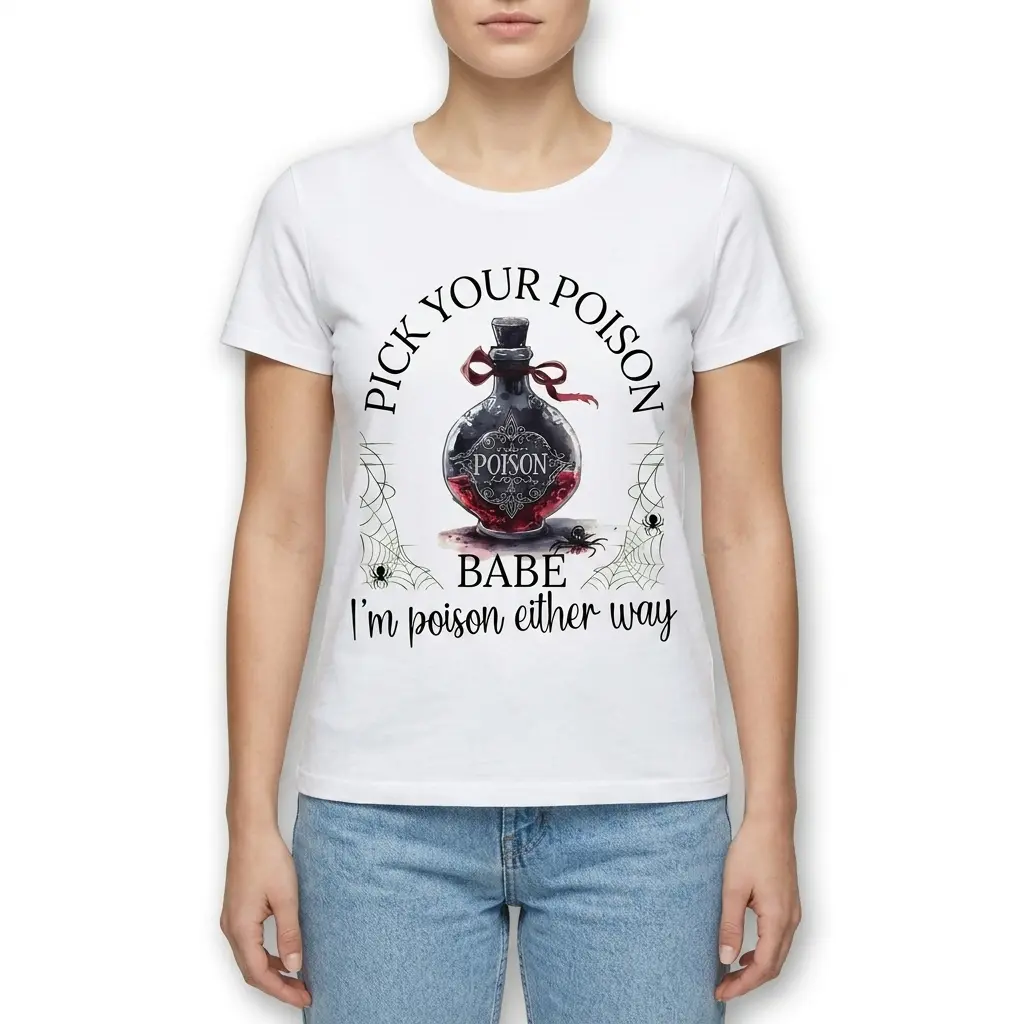 Pick Your Poison Babe Potion Bottle T-Shirt 4 pick your poison babe potion bottle t shirt 3.jpg