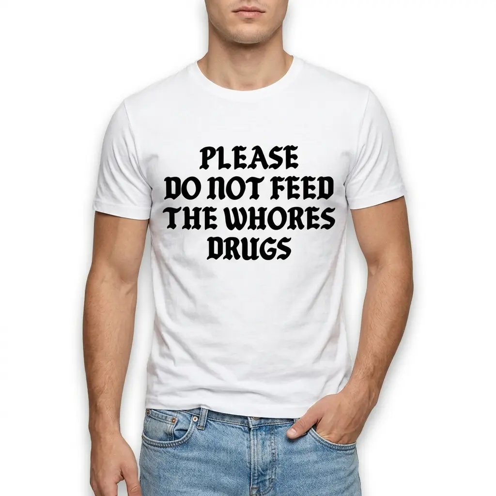 Please Do Not Feed The Whores Drugs T-Shirt 3 please do not feed the whores drugs t shirt 2.jpg