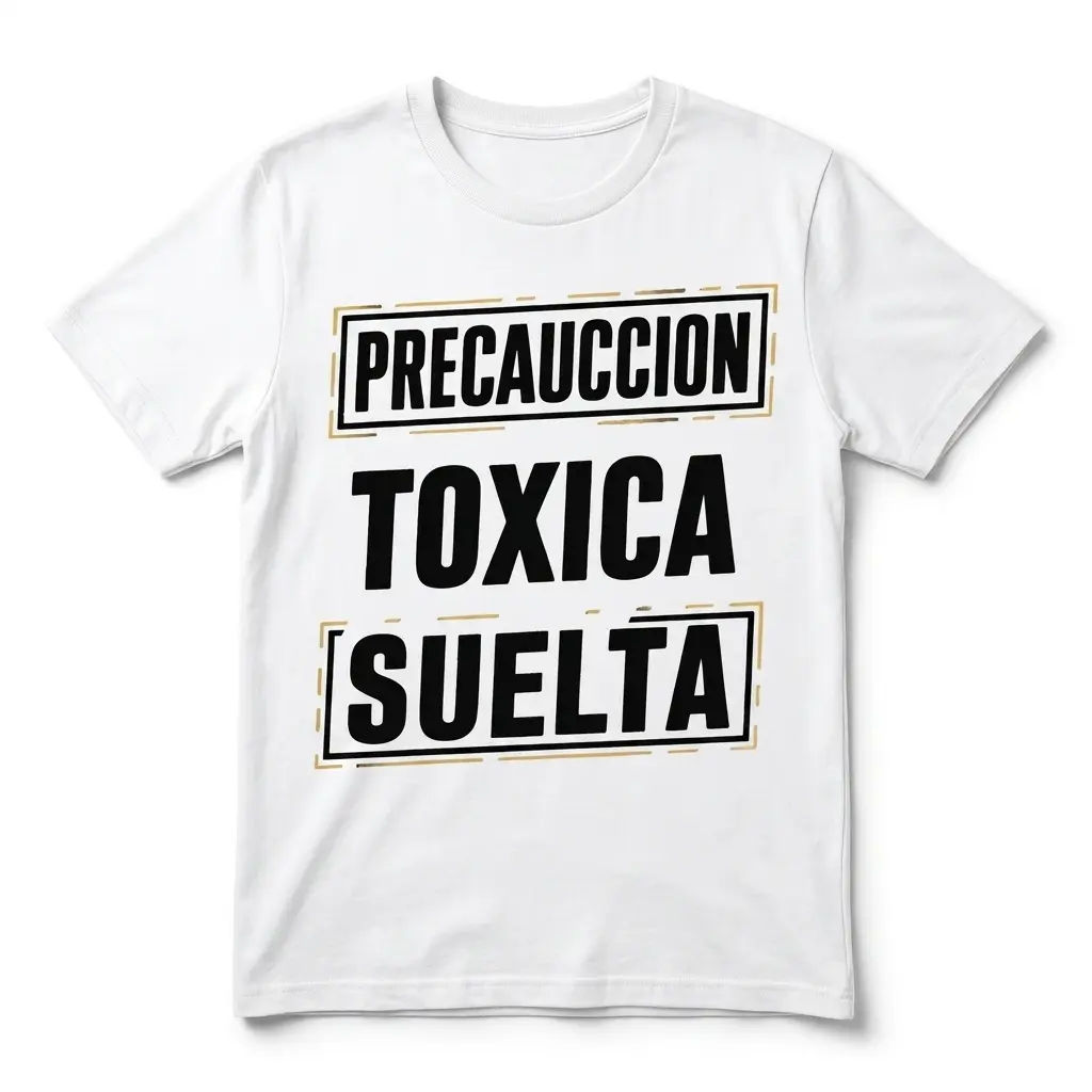 Precaucion Toxica Suelta Spanish T-Shirt 1 precaucion toxica suelta spanish t shirt.jpg