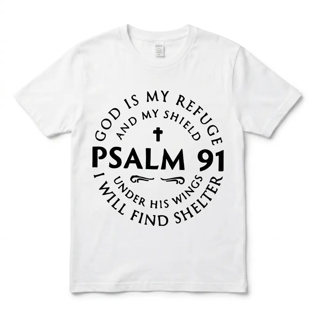 Psalm 91 Christian Faith T-Shirt 1 psalm 91 christian faith t shirt.jpg
