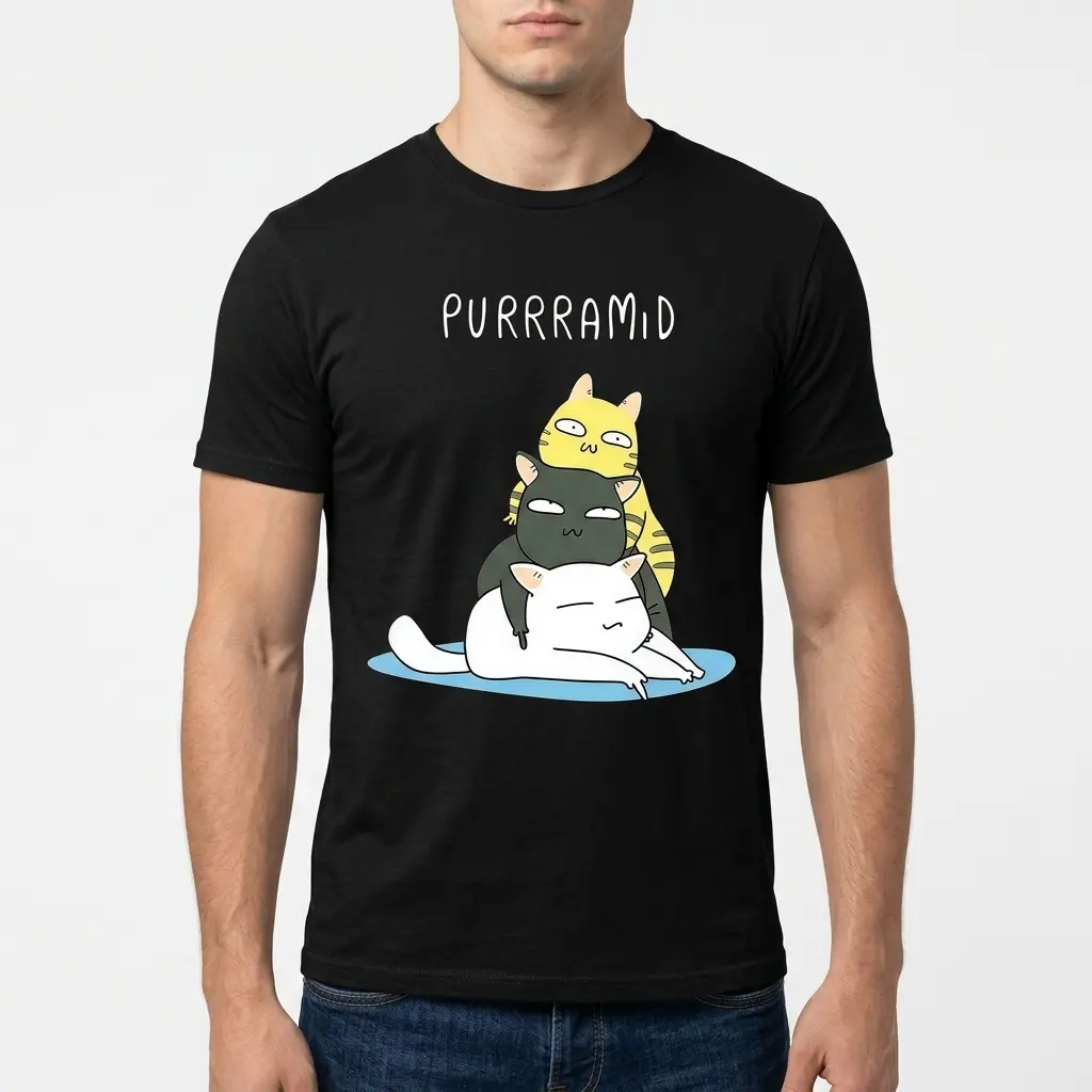 Purrramid Cat Stack Graphic T-Shirt 5 purrramid cat stack graphic t shirt 4.jpg