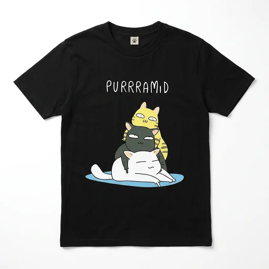 Purrramid Cat Stack Graphic T-Shirt 1 purrramid cat stack graphic t shirt.jpg