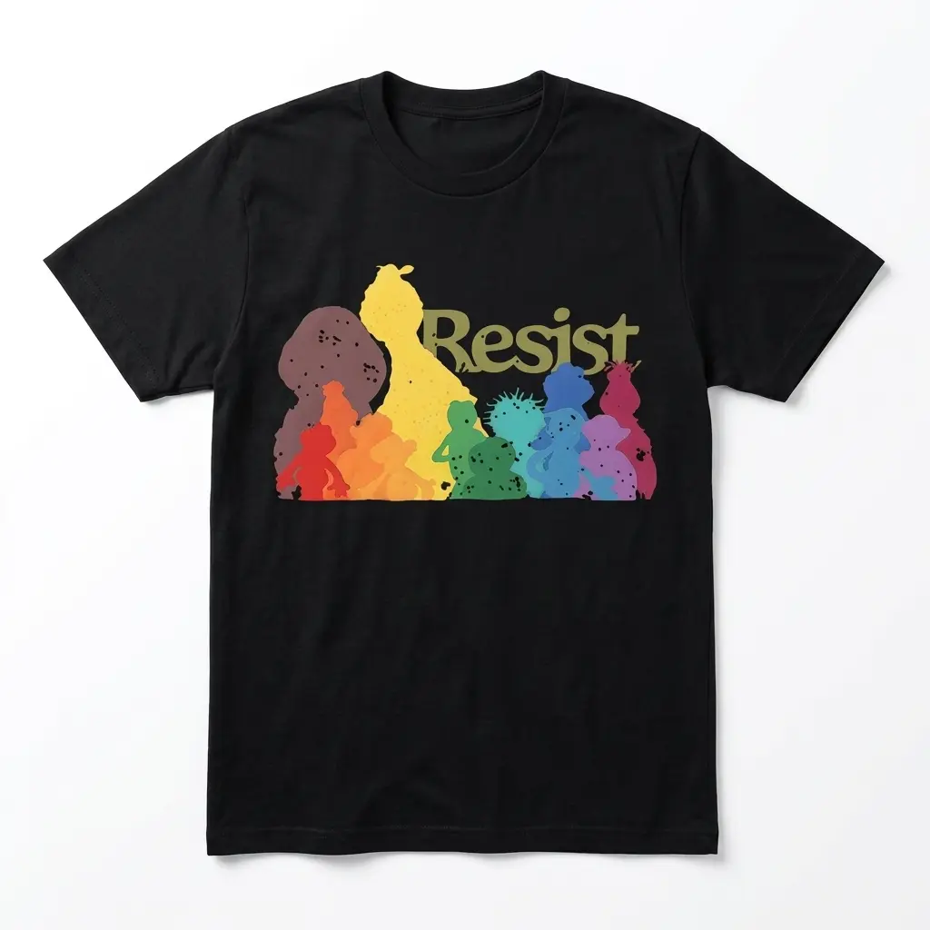 Resist Retro Silhouette Graphic T-Shirt 1 resist retro silhouette graphic t shirt.jpg