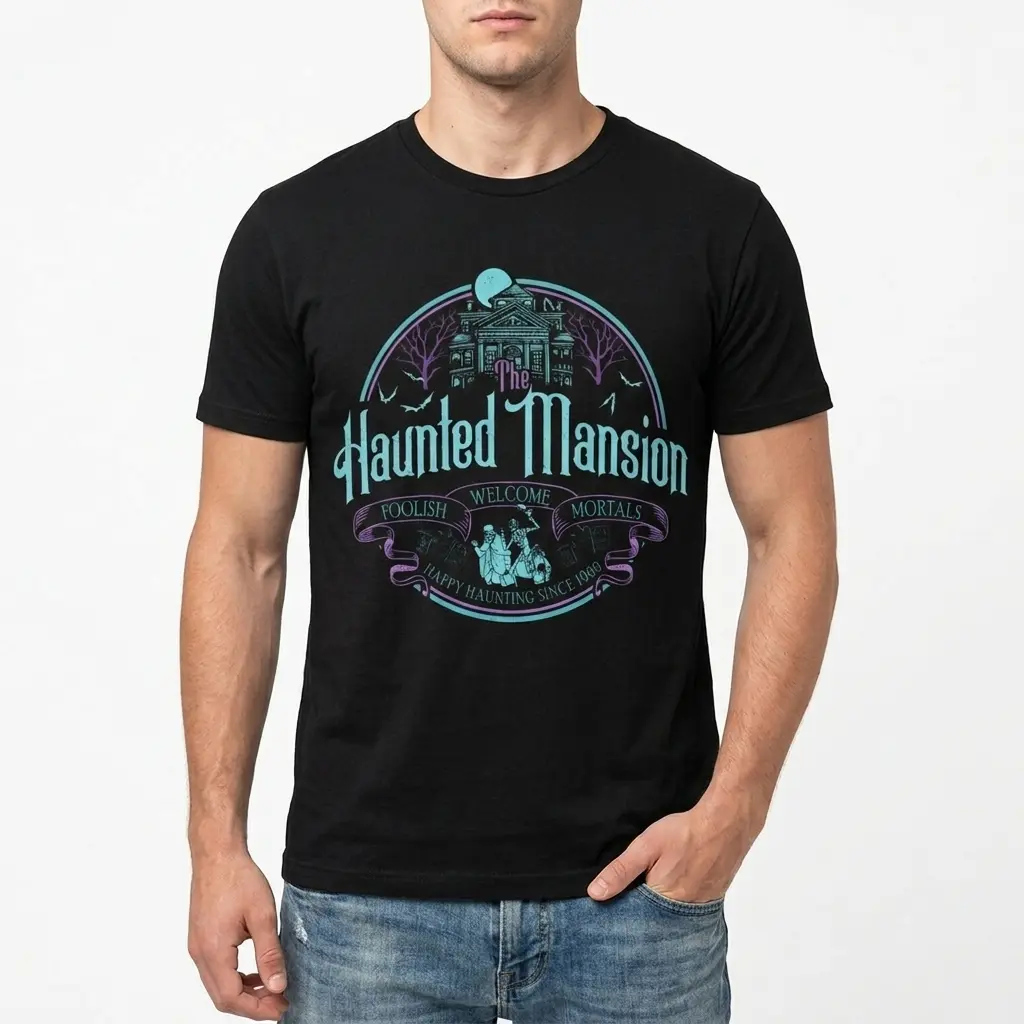retro haunted mansion foolish mortals t shirt 2.jpg
