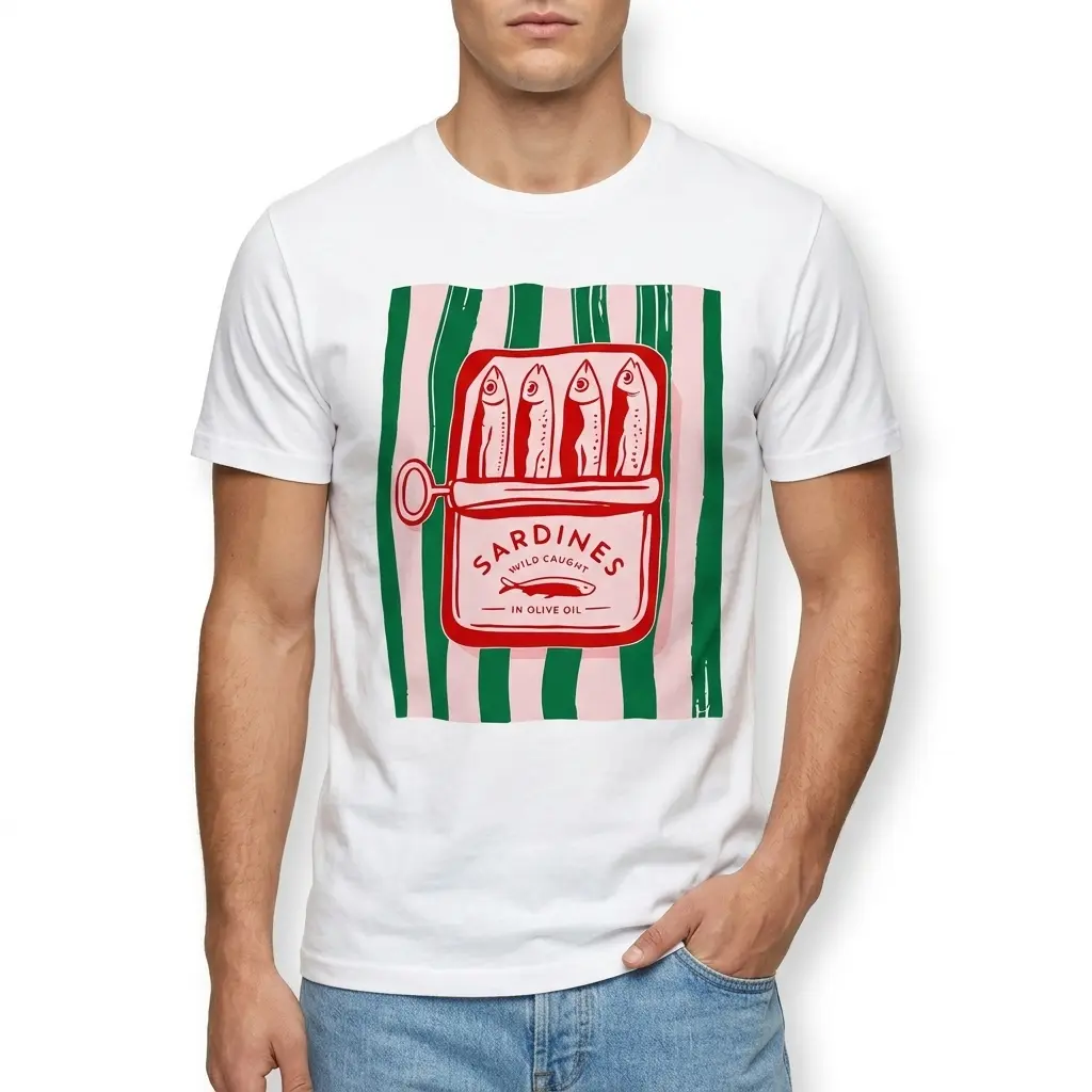 Retro Sardines Tin Graphic T-Shirt 3 retro sardines tin graphic t shirt 2.jpg