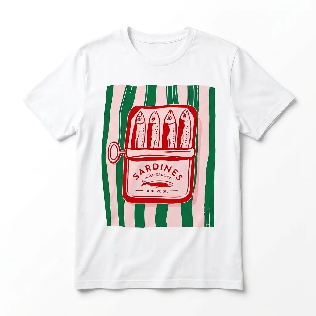 Retro Sardines Tin Graphic T-Shirt 1 retro sardines tin graphic t shirt.jpg