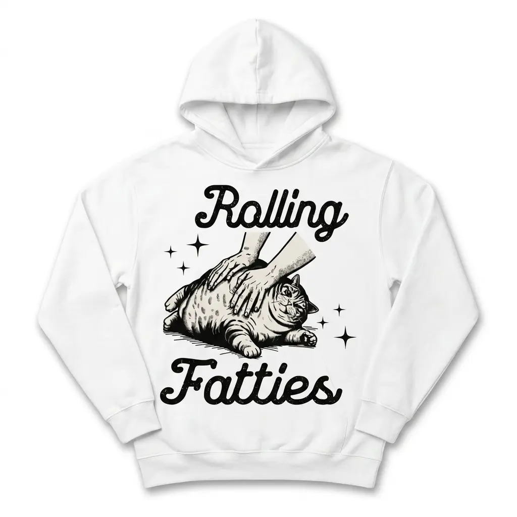 Rolling Fatties Funny Cat T-Shirt 2 rolling fatties funny cat t shirt 1.jpg