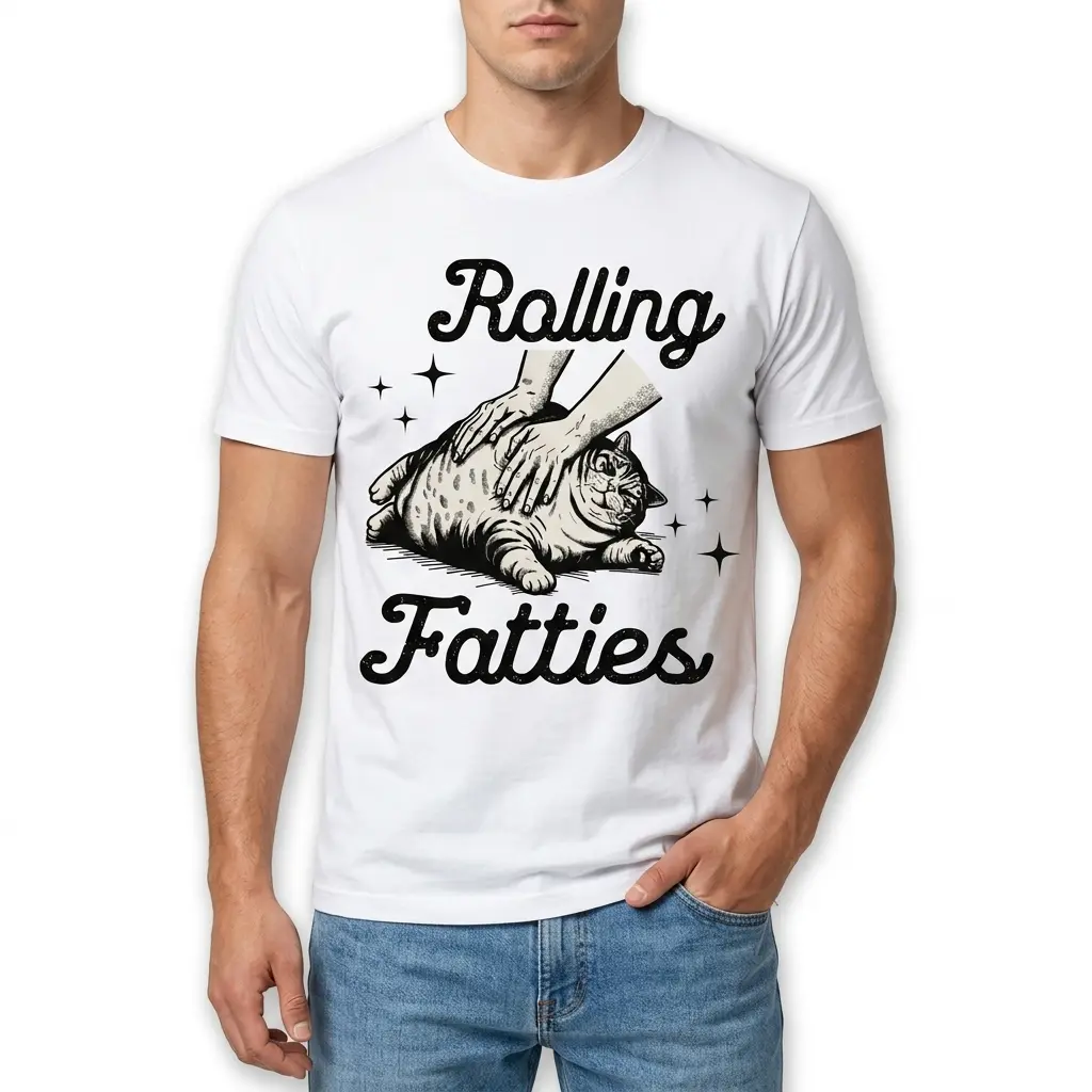 Rolling Fatties Funny Cat T-Shirt 3 rolling fatties funny cat t shirt 2.jpg
