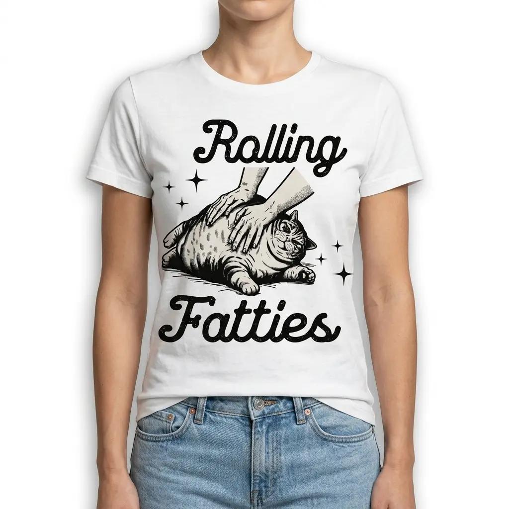 Rolling Fatties Funny Cat T-Shirt 4 rolling fatties funny cat t shirt 3.jpg