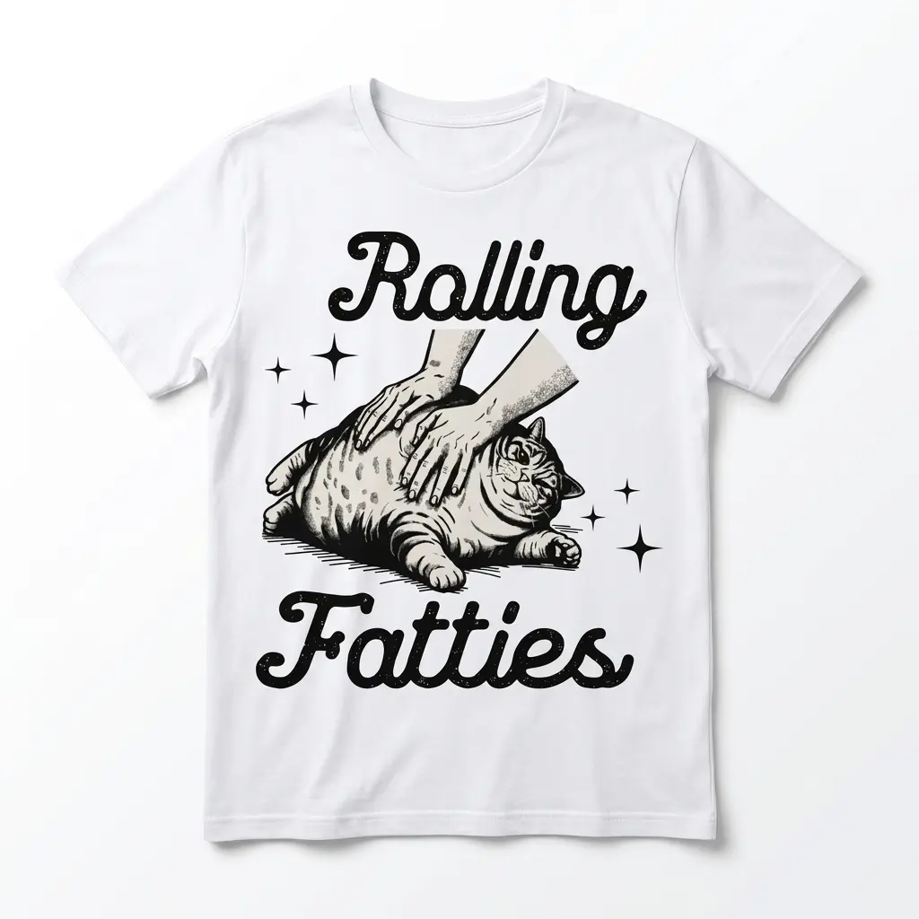 Rolling Fatties Funny Cat T-Shirt 1 rolling fatties funny cat t shirt.jpg