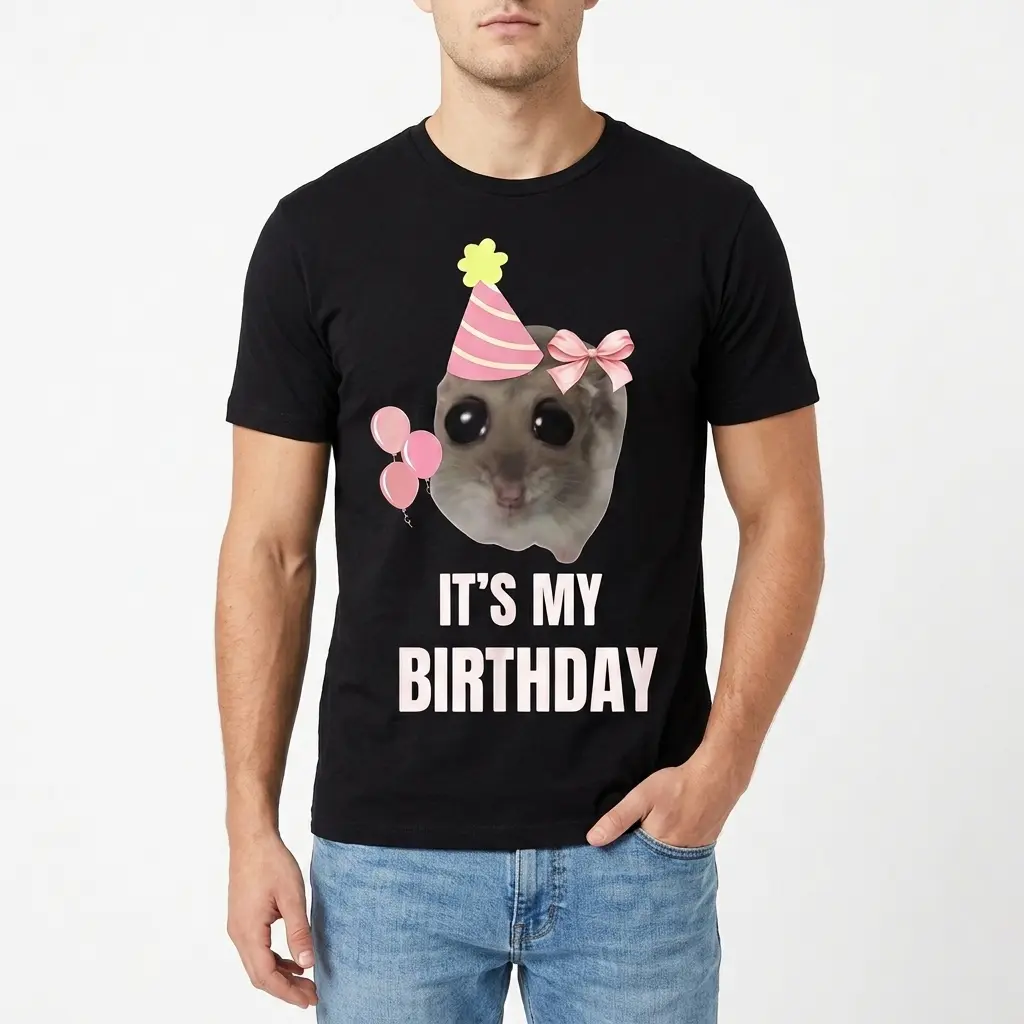 Sad Hamster It's My Birthday T-Shirt 3 sad hamster its my birthday t shirt 2.jpg