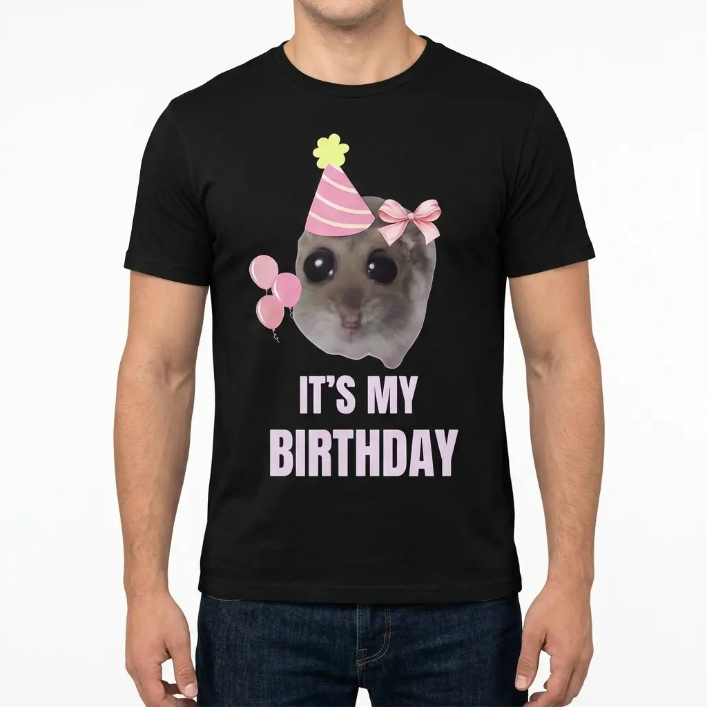 Sad Hamster It's My Birthday T-Shirt 5 sad hamster its my birthday t shirt 4.jpg