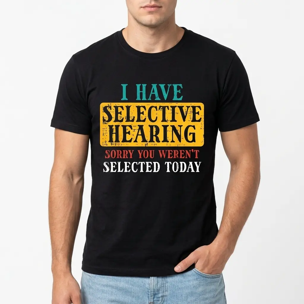 Selective Hearing Funny Graphic T-Shirt 3 selective hearing funny graphic t shirt 2.jpg