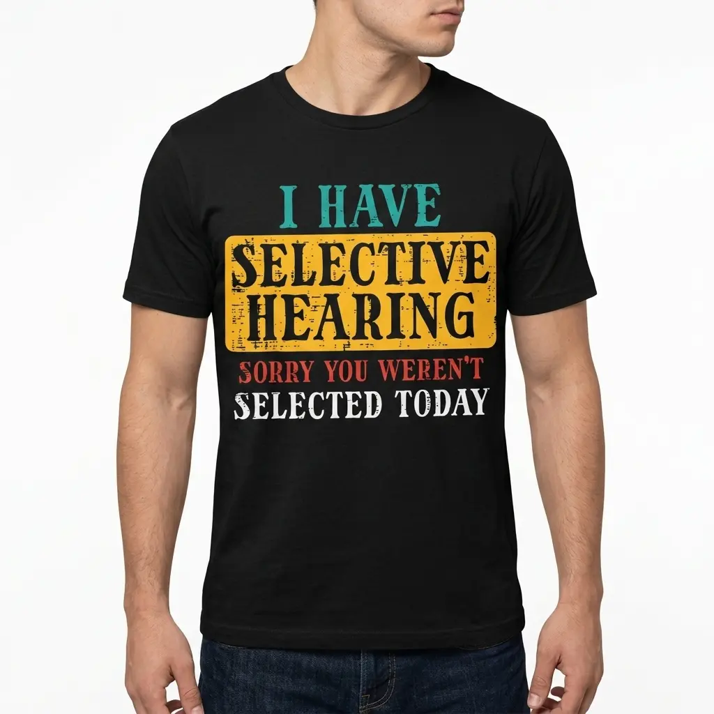 Selective Hearing Funny Graphic T-Shirt 5 selective hearing funny graphic t shirt 4.jpg