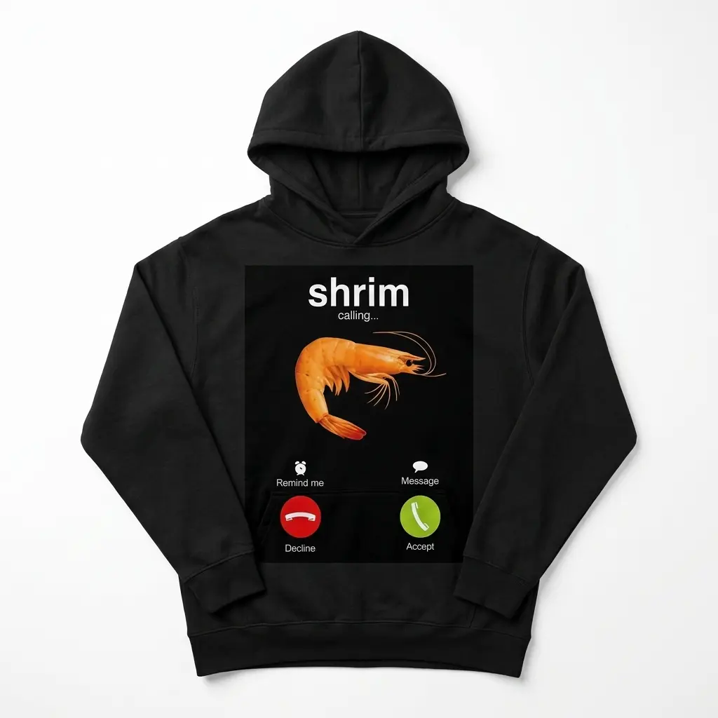 Shrimp Calling Funny Meme T-Shirt 2 shrimp calling funny meme t shirt 1.jpg