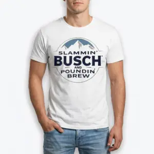 Slammin' Busch Parody Beer Graphic T-Shirt 8 slammin busch parody beer graphic t shirt 2.jpg