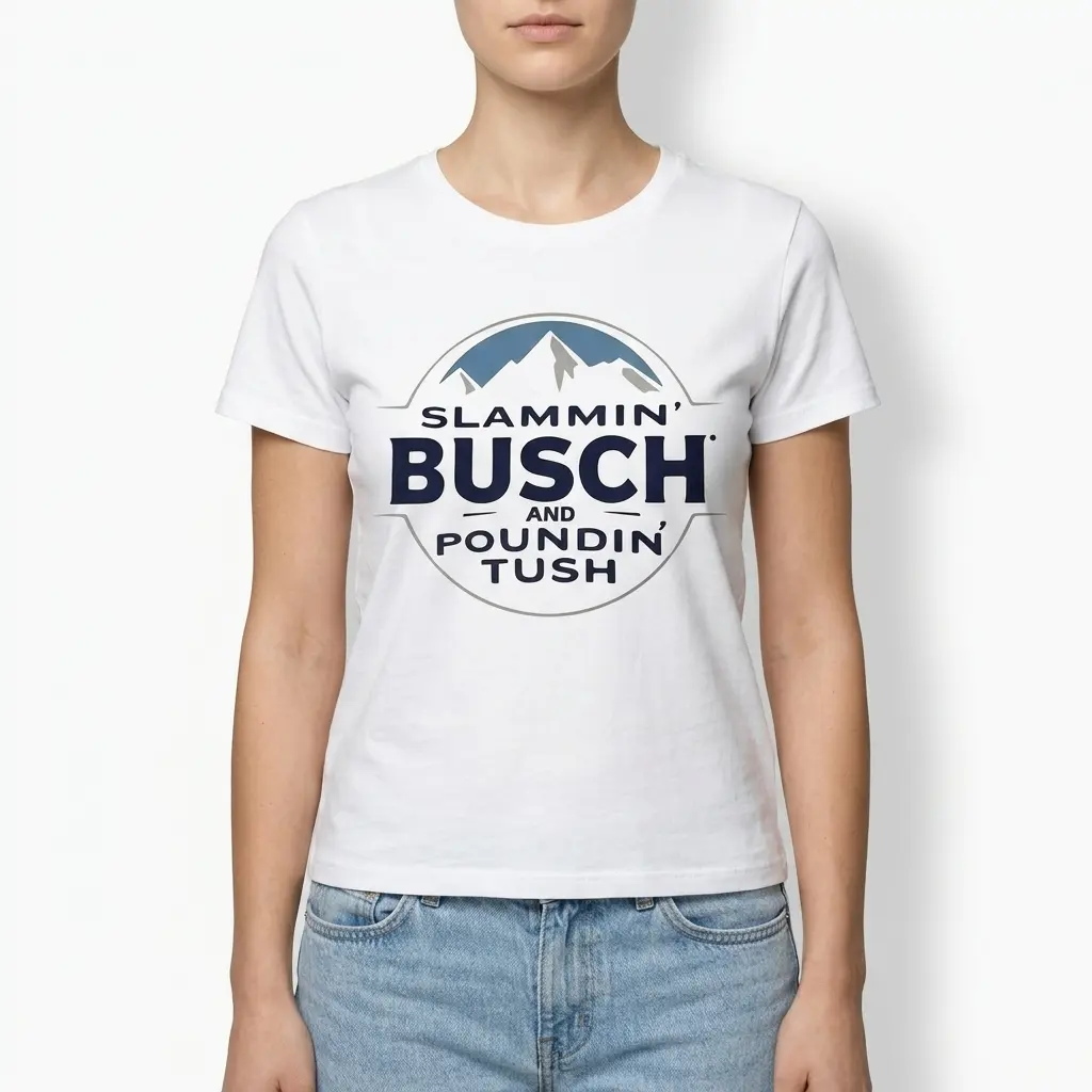 Slammin' Busch Parody Beer Graphic T-Shirt 4 slammin busch parody beer graphic t shirt 3.jpg