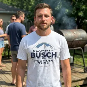Slammin' Busch Parody Beer Graphic T-Shirt 11 slammin busch parody beer graphic t shirt 5.jpg