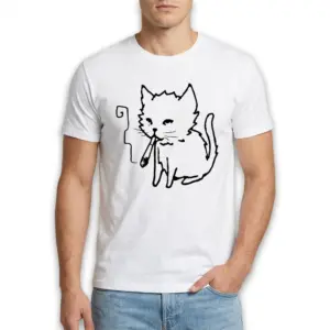 Smoking Cat Line Art T-Shirt 8 smoking cat line art t shirt 2.jpg
