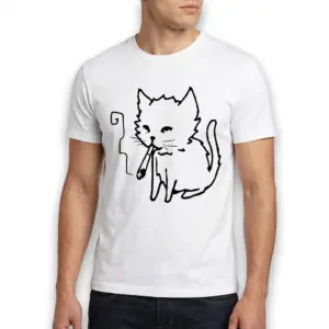 Smoking Cat Line Art T-Shirt 10 smoking cat line art t shirt 4.jpg