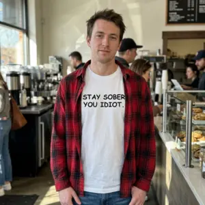 Stay Sober Funny Sobriety Typography T-Shirt 11 stay sober funny sobriety typography t shirt 5.jpg