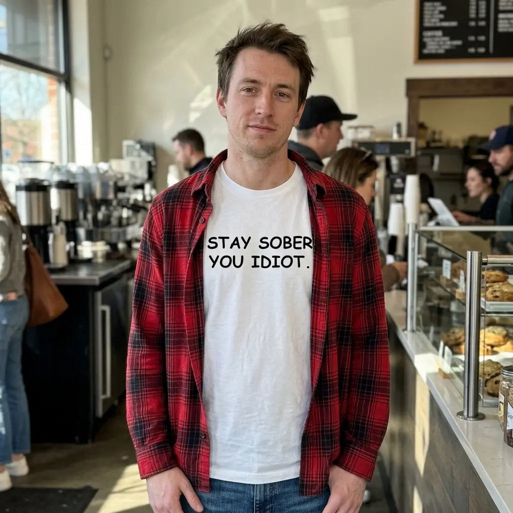 Stay Sober Funny Sobriety Typography T-Shirt 6 stay sober funny sobriety typography t shirt 5.jpg