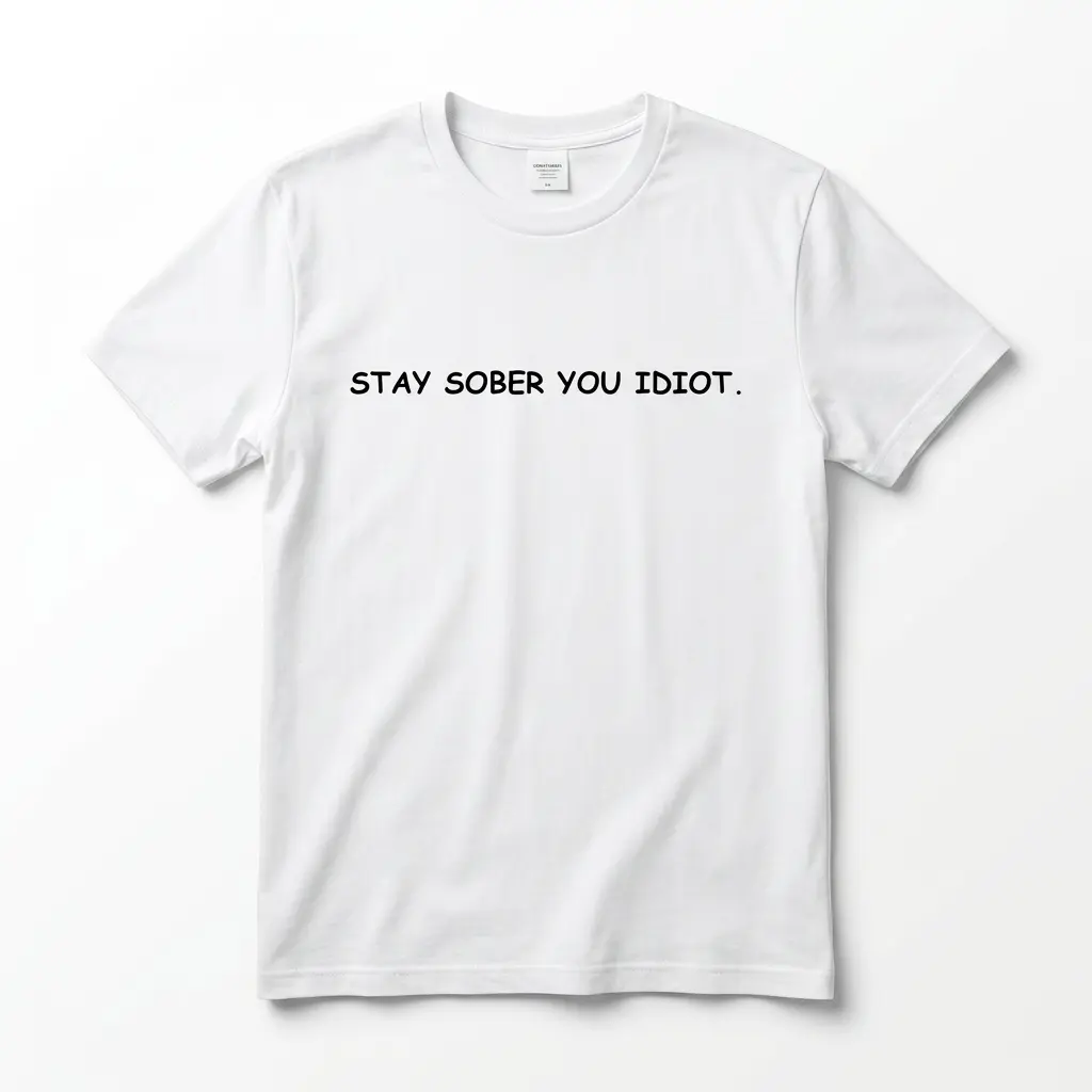 Stay Sober Funny Sobriety Typography T-Shirt 1 stay sober funny sobriety typography t shirt.jpg