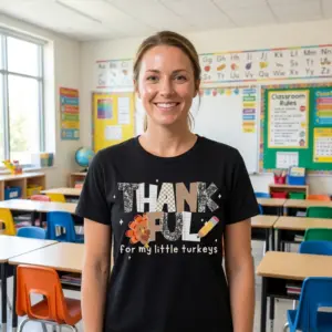 Thankful For My Little Turkeys Teacher T-Shirt 11 thankful for my little turkeys teacher t shirt 5.jpg