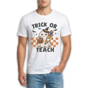 Trick or Teach Cute Ghost Teacher T-Shirt 8 trick or teach cute ghost teacher t shirt 2.jpg