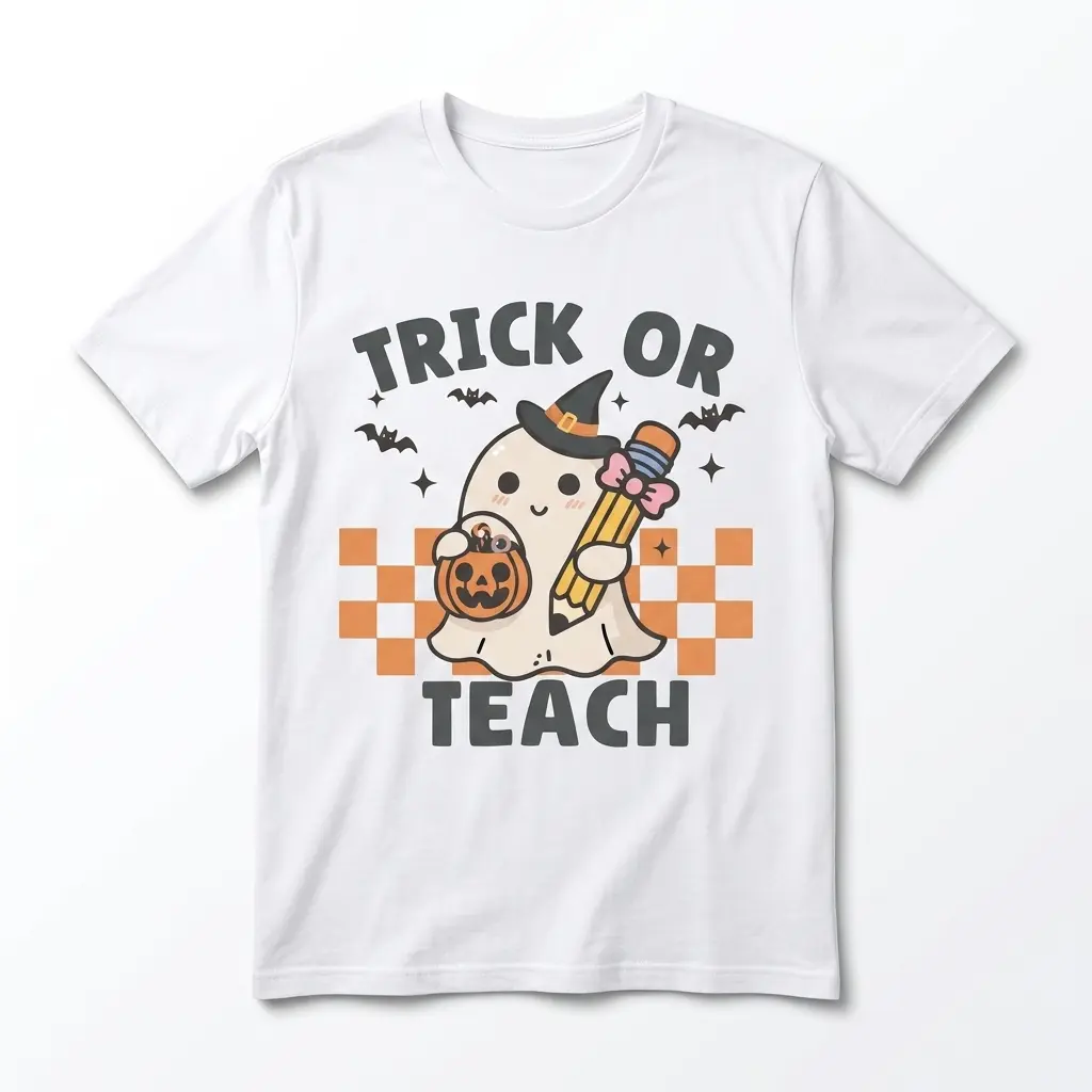trick or teach cute ghost teacher t shirt.jpg