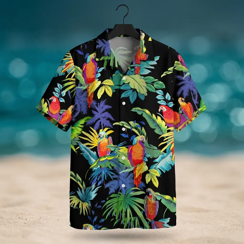 tropical parrot black hawaiian shirt 2.jpg
