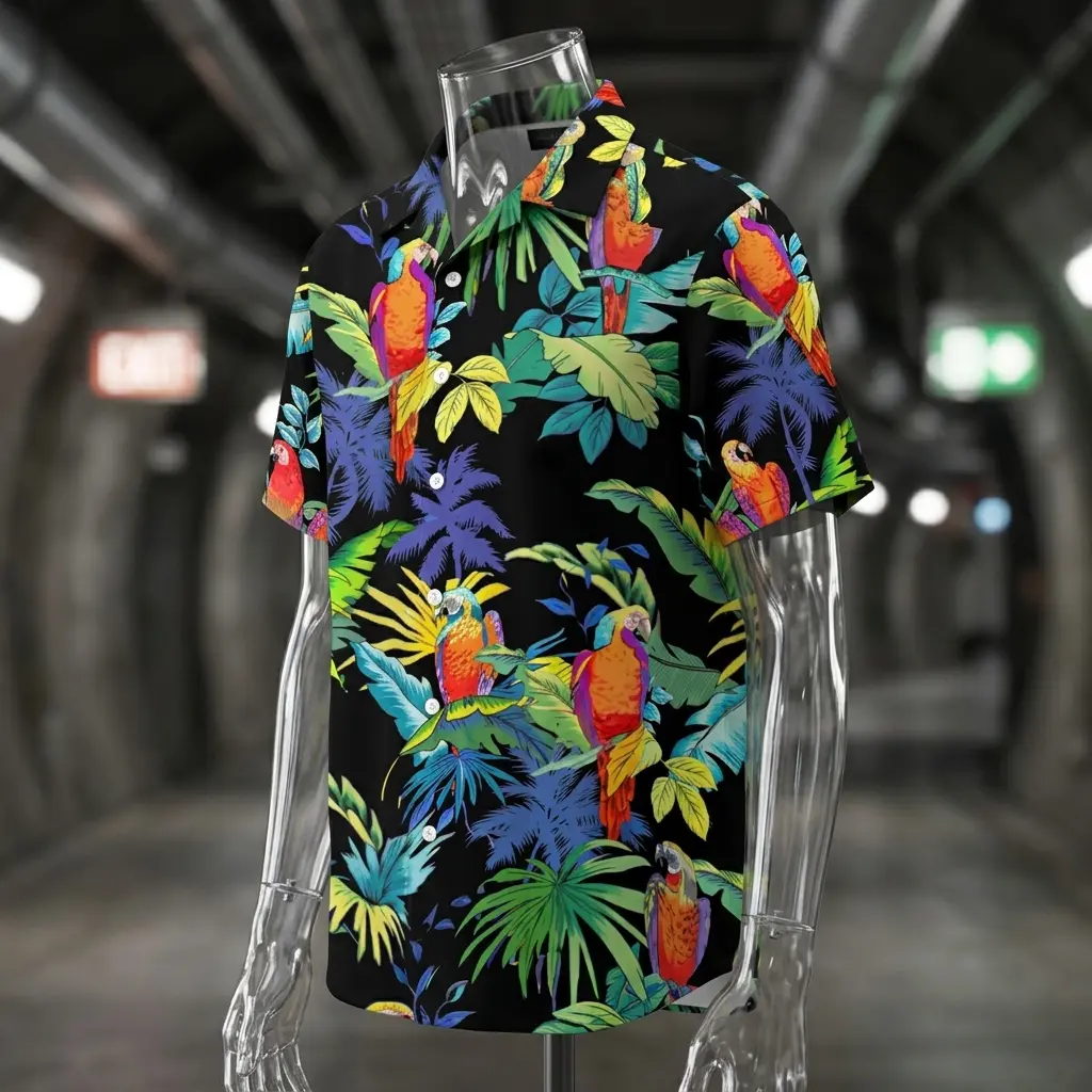 tropical parrot black hawaiian shirt 4.jpg