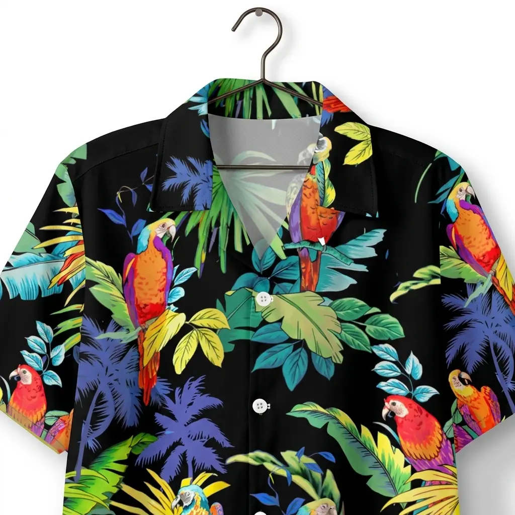 tropical parrot black hawaiian shirt 5.jpg