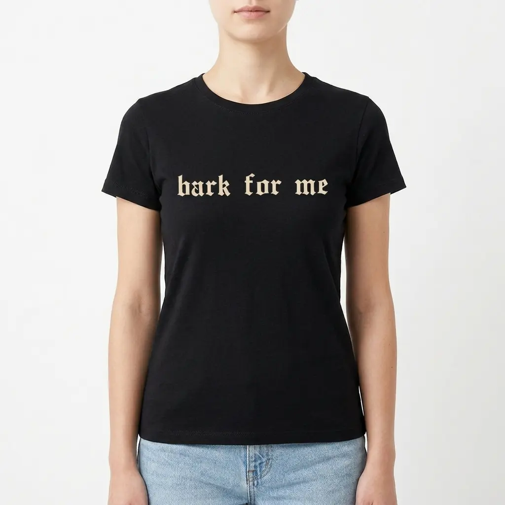 Upside Down 'I Am Not Dark' Alt Aesthetic T-Shirt 4 Black T-shirt with the design 'I am not dark' printed upside down in a distinct cream Gothic typeface.