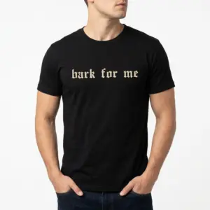 Upside Down 'I Am Not Dark' Alt Aesthetic T-Shirt 10 Front view of the black 'I Am Not Dark' T-shirt, featuring the cream upside-down Gothic text prominently displayed.