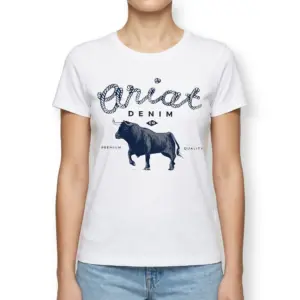 Vintage Bull Western Denim Graphic T-Shirt 9 Detailed view highlighting the bull on the t-shirt.