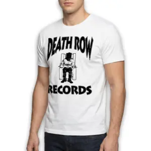 Vintage Death Row Records Hip Hop T-Shirt 10 Back view of the Death Row Records shirt, displaying the plain fabric without graphics.