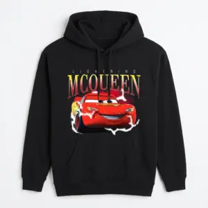 Vintage Lightning McQueen Graphic T-Shirt 7 Lightning McQueen graphic T-shirt displayed flat.