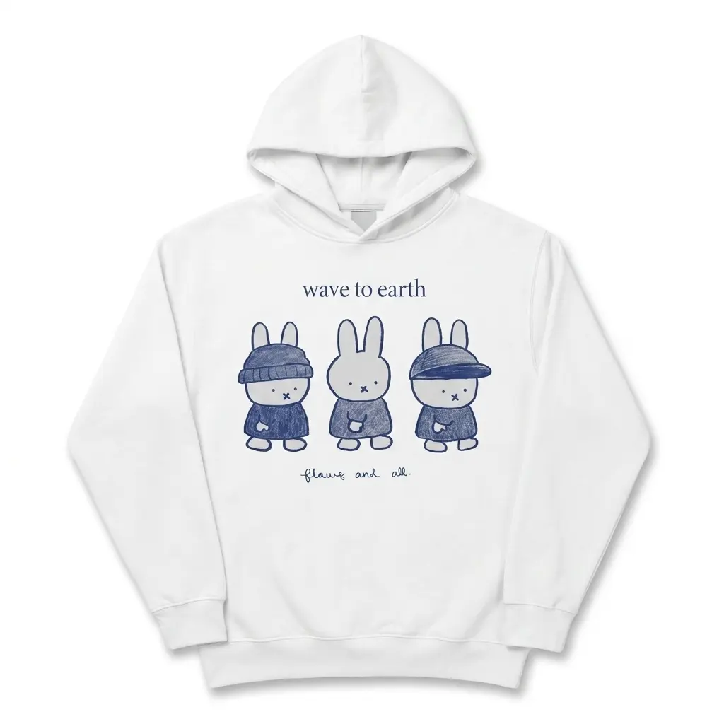 wave to earth flaws and all bunny t shirt 1.jpg