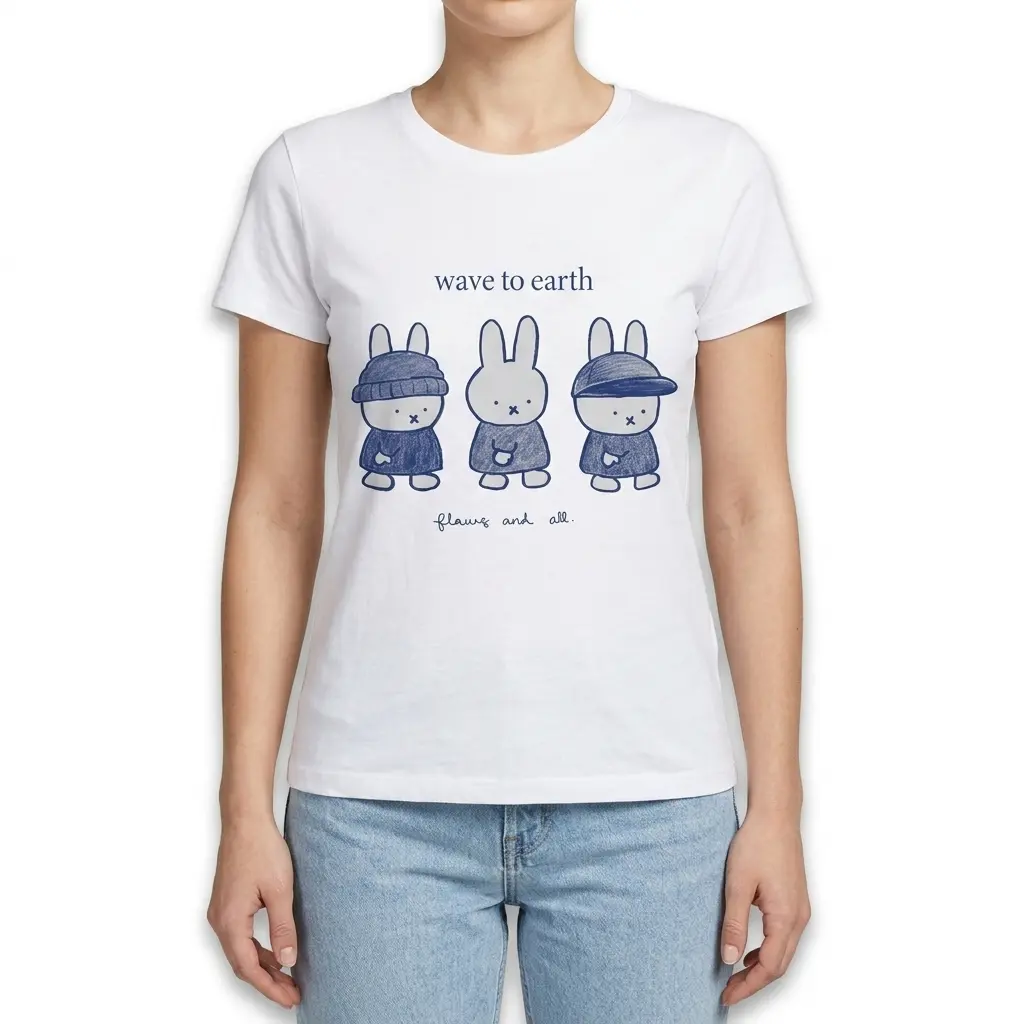 wave to earth flaws and all bunny t shirt 3.jpg