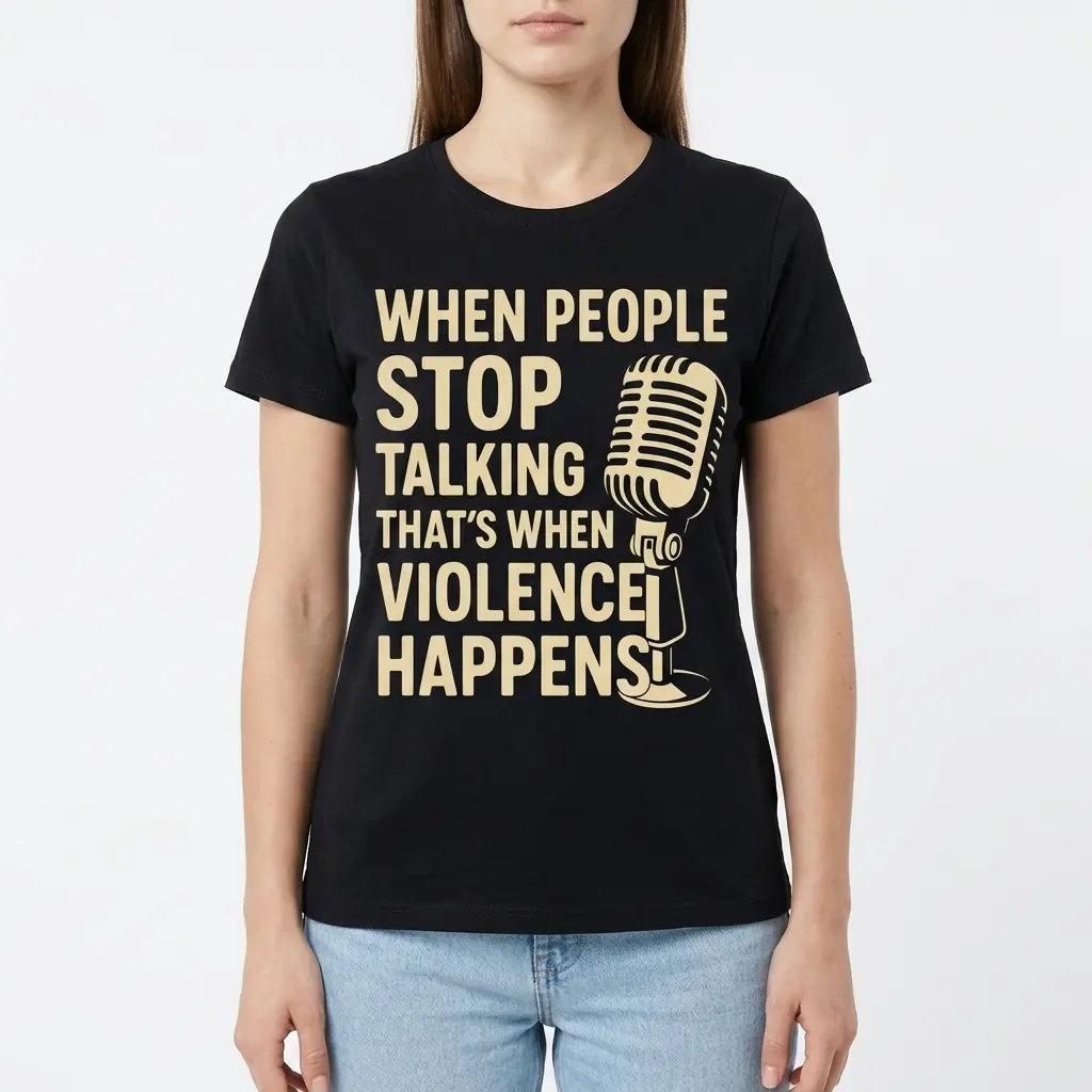 When People Stop Talking Microphone T-Shirt 4 when people stop talking microphone t shirt 3.jpg