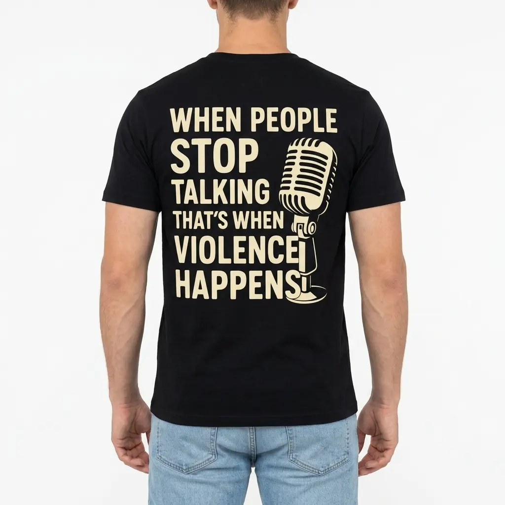 When People Stop Talking Microphone T-Shirt 5 when people stop talking microphone t shirt 4.jpg