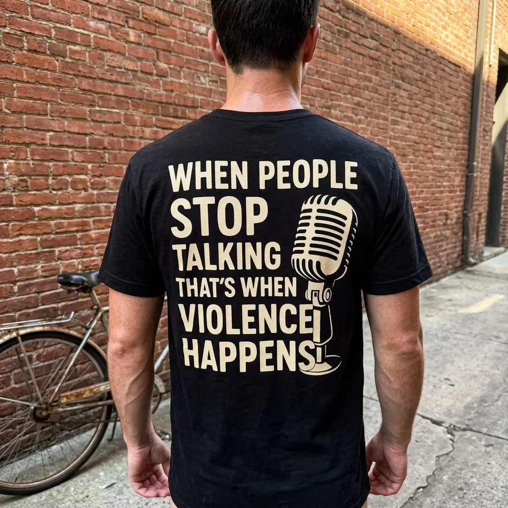 When People Stop Talking Microphone T-Shirt 6 when people stop talking microphone t shirt 5.jpg