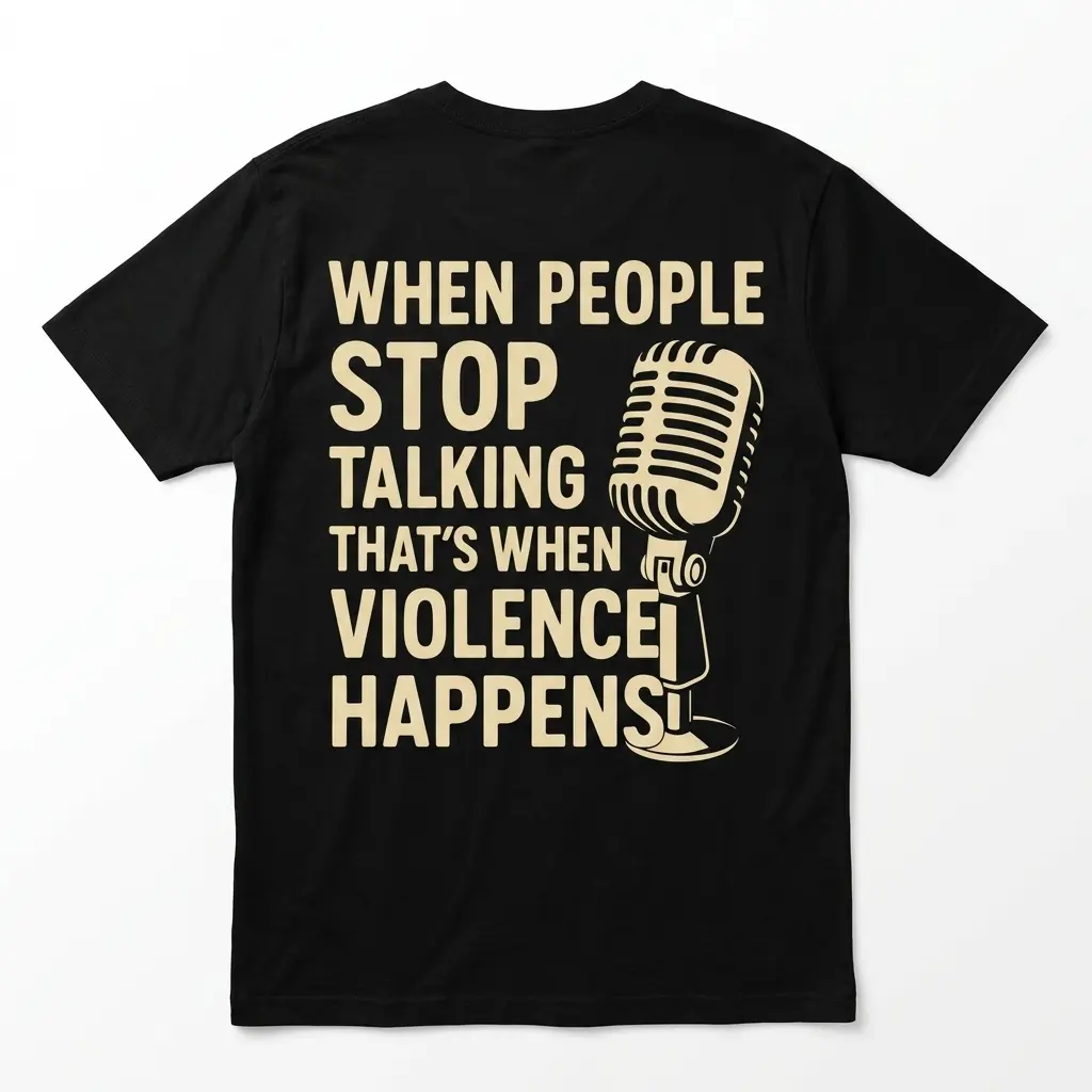 When People Stop Talking Microphone T-Shirt 1 when people stop talking microphone t shirt.jpg