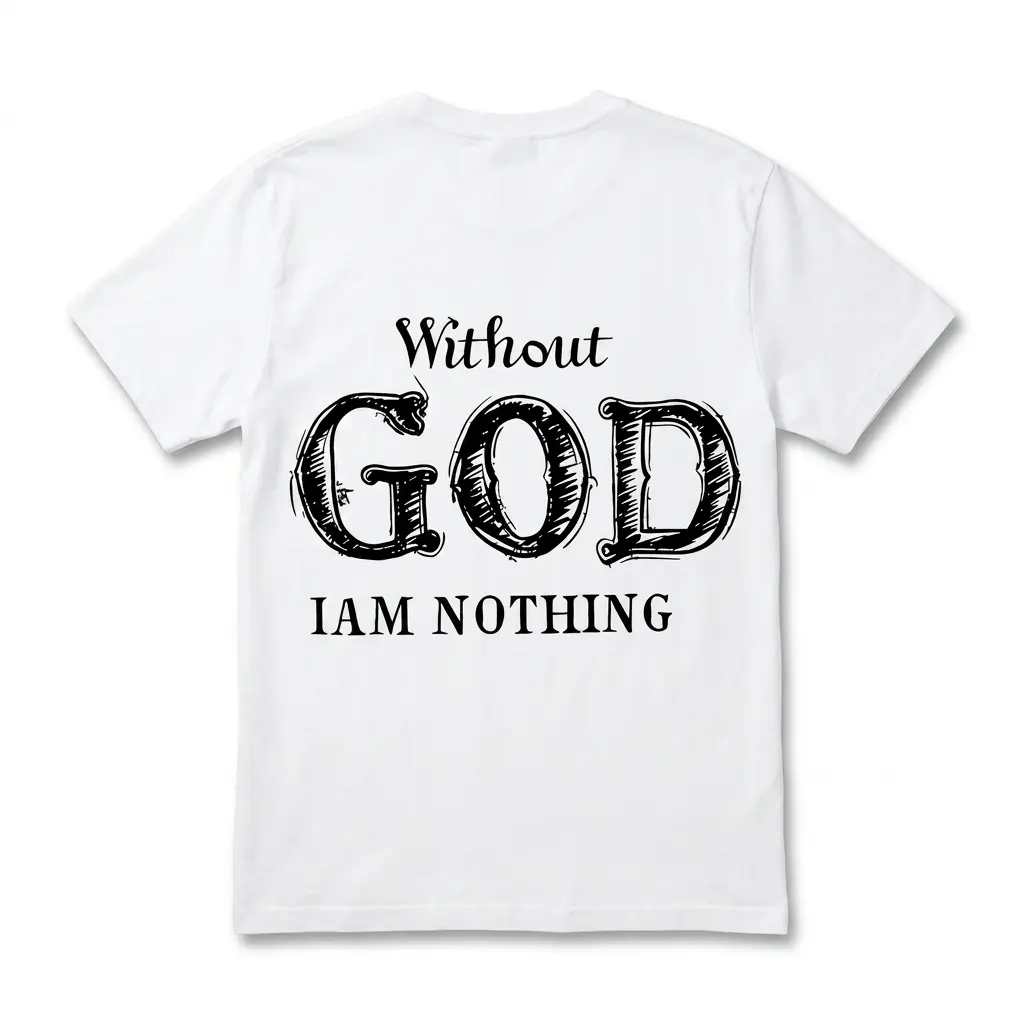 Without God I Am Nothing T-Shirt 1 without god i am nothing t shirt.jpg